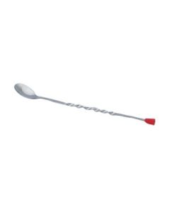 Boelter BRS-11-P Bar Spoon, Twist Handle w/Red Knob, 11"