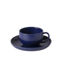 Costa Nova XOCS01-BBY Pacifica 7oz Tea Cup & Saucer, Blueberry (Case of 6)