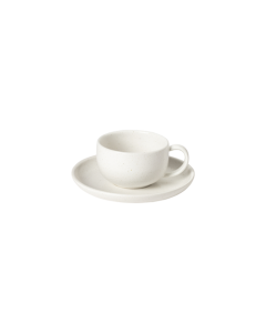 Costa Nova XOCS01-SAL Pacifica Tea Cup and Saucer, Salt (Case of 6)