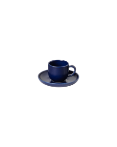 Costa Nova XOCS05-BBY Pacifica Coffee Cup & Saucer, Blueberry (Case of 6)