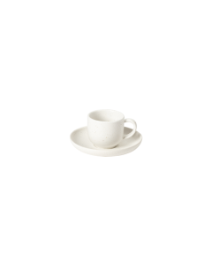 Costa Nova XOCS05-SAL Pacifica Coffee Cup & Saucer, Salt (Case of 6)