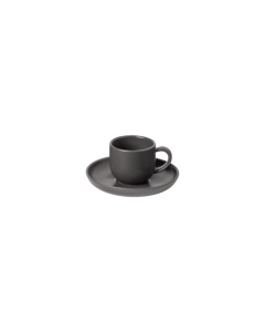 Costa Nova XOCS05-SEE Pacifica Coffee Cup & Saucer, Seed Grey (Case of 6)