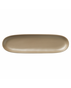 Libbey DRI-11-S Driftstone 13-1/4"X4" Oblong Tray, Sand (Case of 12)