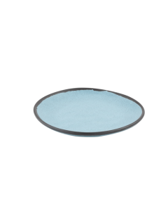 G.E.T. CS-70-GBL Pottery Market Melamine Plate, 7", Speckled Grey/Blue