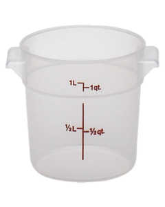 Cambro RFS1PP190 Round Food Storage Containers, 1qt