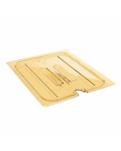 Cambro 20HPCHN150 H-Pan High Heat Cover, 1/2 Size, Amber