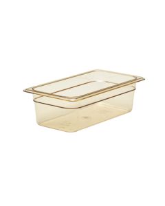 Cambro 34HP150 High Heat Food Pan, 1/3 Size, 4" Deep, Amber