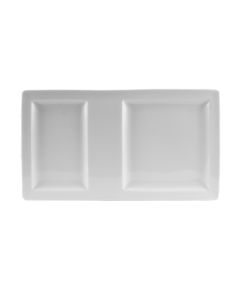 RAK CLRP37IN2 Classic Gourmet Two-Compartment Tray, 14"x8" (Case of 6)