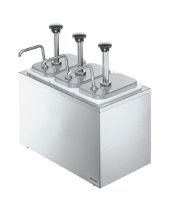 Server Products 83790 Cold Station, (3) Jars & Stainless Steel Pumps