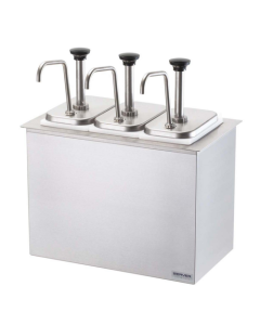 Server Products 83860 Drop-In Cold Station, (3) Jars & Stainless Steel Pumps