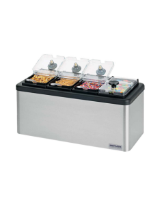 Server Products 87480 Mini Cold Station, (4) Jars, Lids & Spoons