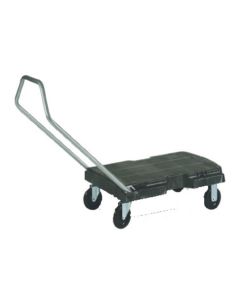 Rubbermaid FG440100BLA Platform Truck 3-Position Handle, 500lbs, Black