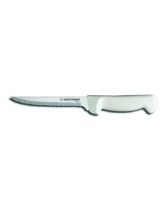 Dexter Russell P94847 Basics® Utility Knife, 6", Scalloped, White