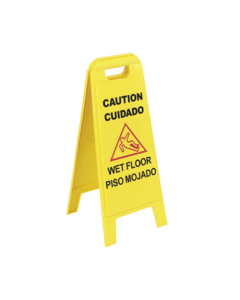 Carlisle 3690000 Two-Sided Lock 'Wet Floor' Safety Sign, PP, Yellow