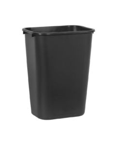 Rubbermaid FG295700BLA Black Rectangle Wastebasket, 41qt