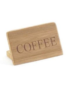 Cal-Mil "Coffee" Bamboo Finish Beverage Sign