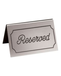Cal-Mil 273-10 "Reserved" Silver/Black Engraved Message Tent