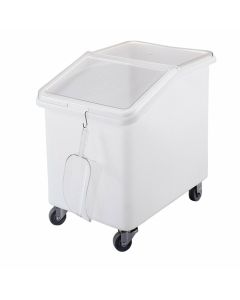 Cambro IBS37148 Mobile Ingredient Bin w/ Clear Cover, 37gal, White