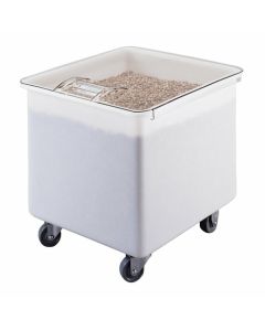 Cambro IB32148 Mobile Ingredient Bin w/ Clear Cover, 32gal, White