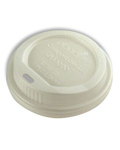 Stalk Market PLC-LID Plastic Lid, Fits 12-20oz Planet+ Hot Cups, Compostable (Case of 1000)