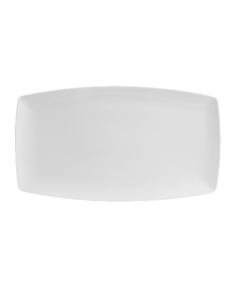 Steelite 6940E661 Varick Alpha Ceram Oblong Tray, 16"X8", White (Case of 6)