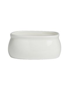 Steelite 6940E646 Varick Alpha Ceram Oval Sugar Bowl, 6oz, White