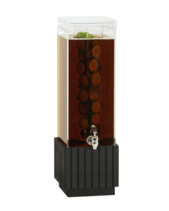 Cal-Mil 23790-3INF-13 Brooklyn Square Polycarbonate Infusion Beverage Dispenser, 3 gal, 8.5"X10"X24.75", Black