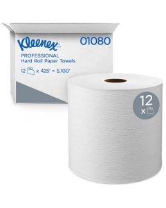 Kimberly-Clark 01080 Kleenex Hard Roll Paper Towels (Case of 12 Rolls)