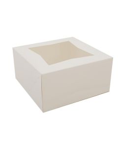 Southern Champion 24023 Bakery Box w/ Window, Paperboard, White (Case of 200)