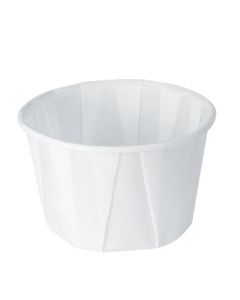 Solo 200-2050 Squat Treated Paper Soufflé Cup, 2oz, White