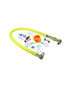 T&S Brass HG-4C-48SK Gas Hose w/Quick Disconnect, 1/2" NPT, 48" Long