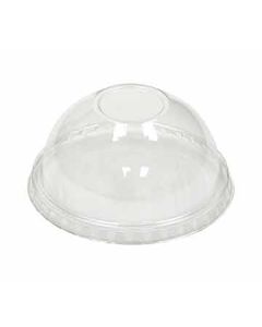 Pactiv YPDL20CNH Dome Lid w/ No Hole for 9-20oz RPET Cups, Clear (Case of 900)