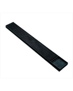 Boelter BARM-02 27" x 3-1/2" Black Rubber Bar Mat