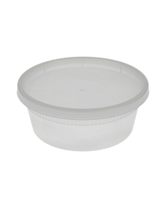 Pactiv YL2508 Round Deli Container and Lid Combo, 8oz, Clear (Case of 250)