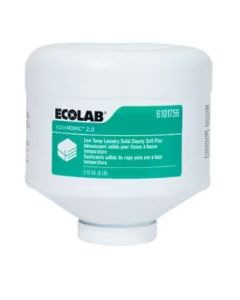 Ecolab 6101756 Aquanomic 2 Low-Temp Laundry Solid Clearly Soft Plus, 6lbs (Case of 2)