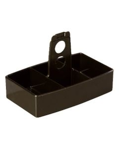Carlisle 455103 Condiment Caddy w/ Sign & Clip, Black, 6-1/2"X4"