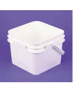 Illing Company 3087NH Pail Plastic 2.1 Gallon Square w/o Lid or Handle, White