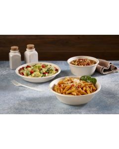 Sabert 49032D300PLS Pulp Plus 32oz Round Compostable Bowl (Case of 300)