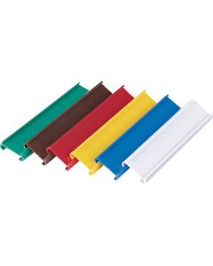 Ecolab Plastic Label Holder Shelf Clip, 5"L, Blue