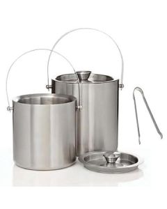 Franmara 9284-BXR Stainless Steel Ice Bucket w/ Tongs, 3 Liters