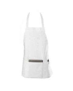 Chef Revival 602BAFH-WH Bib Apron FOH 28X25 3 Pockets Blend White