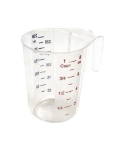 Winco PMCP-25 Polycarbonate Graduated Measuring Cup, 1 Cup, Clear