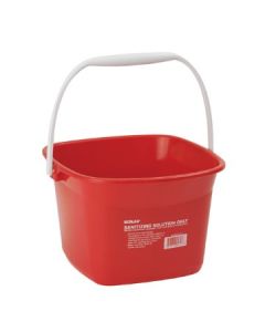 Ecolab 92681001 Plastic Sanitizer Pail, 6qt, Red