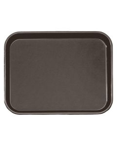 Cambro PT1216167 Polythread Nonskid Rectangular Tray, 16"X12", Brown