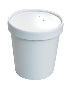 Dart KHSB12A-2050 Food Container w/ Vented Lid, Paper, 12oz, White (Case of 250)