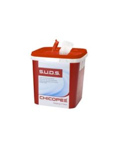 Chicopee 0728 Bucket w/ Lid for S.U.D.S Quat Towel, Red