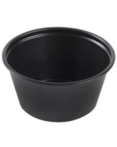 Dart P200BLK 2oz Plastic Souffle Cup, Black (Case of 2500)