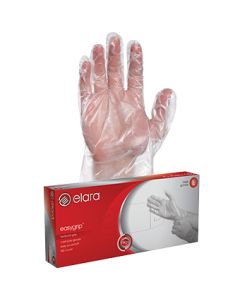 Elara FCPT104 EasyGrip Cast Poly Gloves, Extra Large (Box of 100)