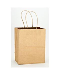 R3 / Duro Bag 87097 Bag Paper 8"X4.5"X10.25" w/ Handle, Kraft (Case 250)