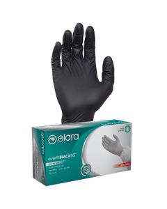 Elara FNE505BK EverFit Powder Free Glove Nitrile, Black, 2XL (Box of 100)